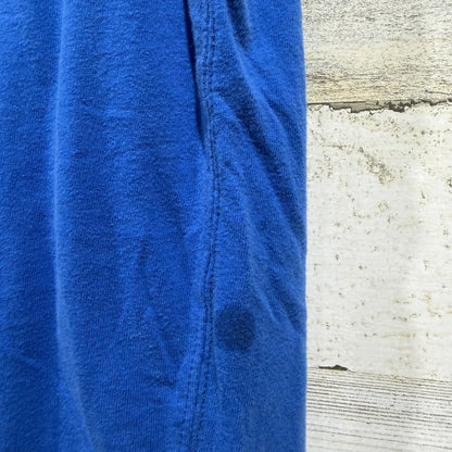 Abercrombie & Fitch Muscle Fit Logo Tee Men Large Blue Cotton Y2K Flawed*8