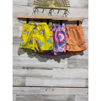 Cat & Jack Swim Trunks Boys Small 6/7 3-Pack Bundle Surfer Tie Dye0