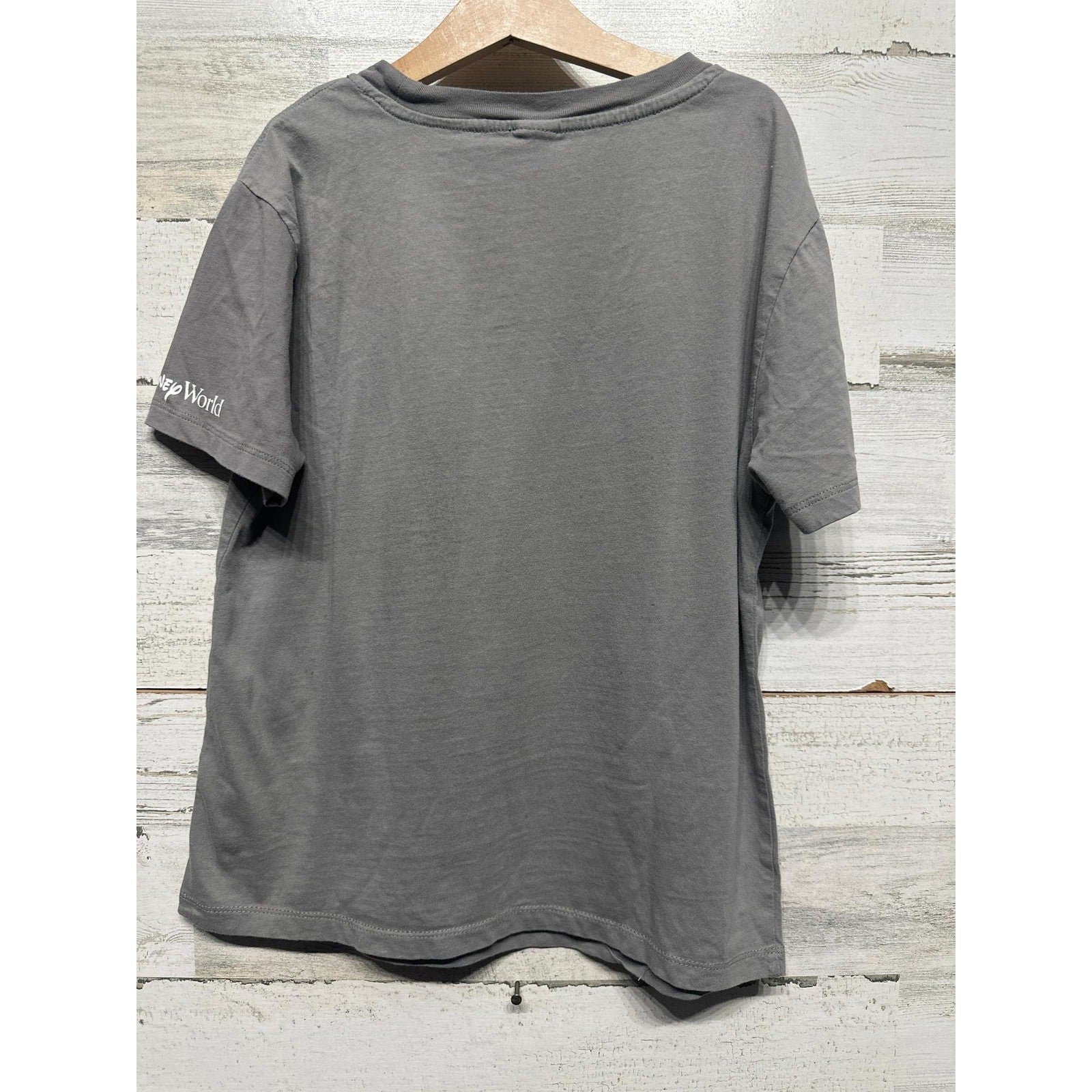 Disney Graphic T-Shirt Youth Medium Gray 100th Anniversary Mickey Goofy EUC3