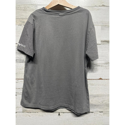 Disney Graphic T-Shirt Youth Medium Gray 100th Anniversary Mickey Goofy EUC3