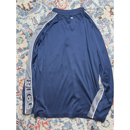 Rice Owls Quarter Zip Boys Youth Large 16-18 Navy Blue Pullover EUC3