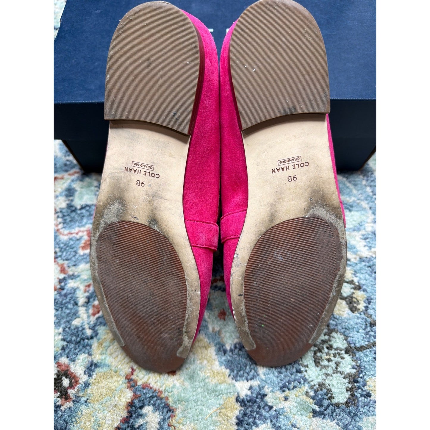 Cole Haan Loafers Women 9 Pink Suede Gold Bit Grandseries6