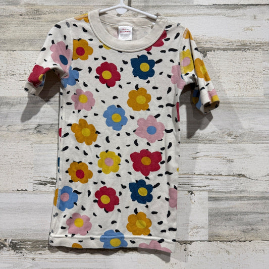Hanna Andersson Pajama Top Girls 8 Cream Floral Scandi Cottagecore *Flawed0