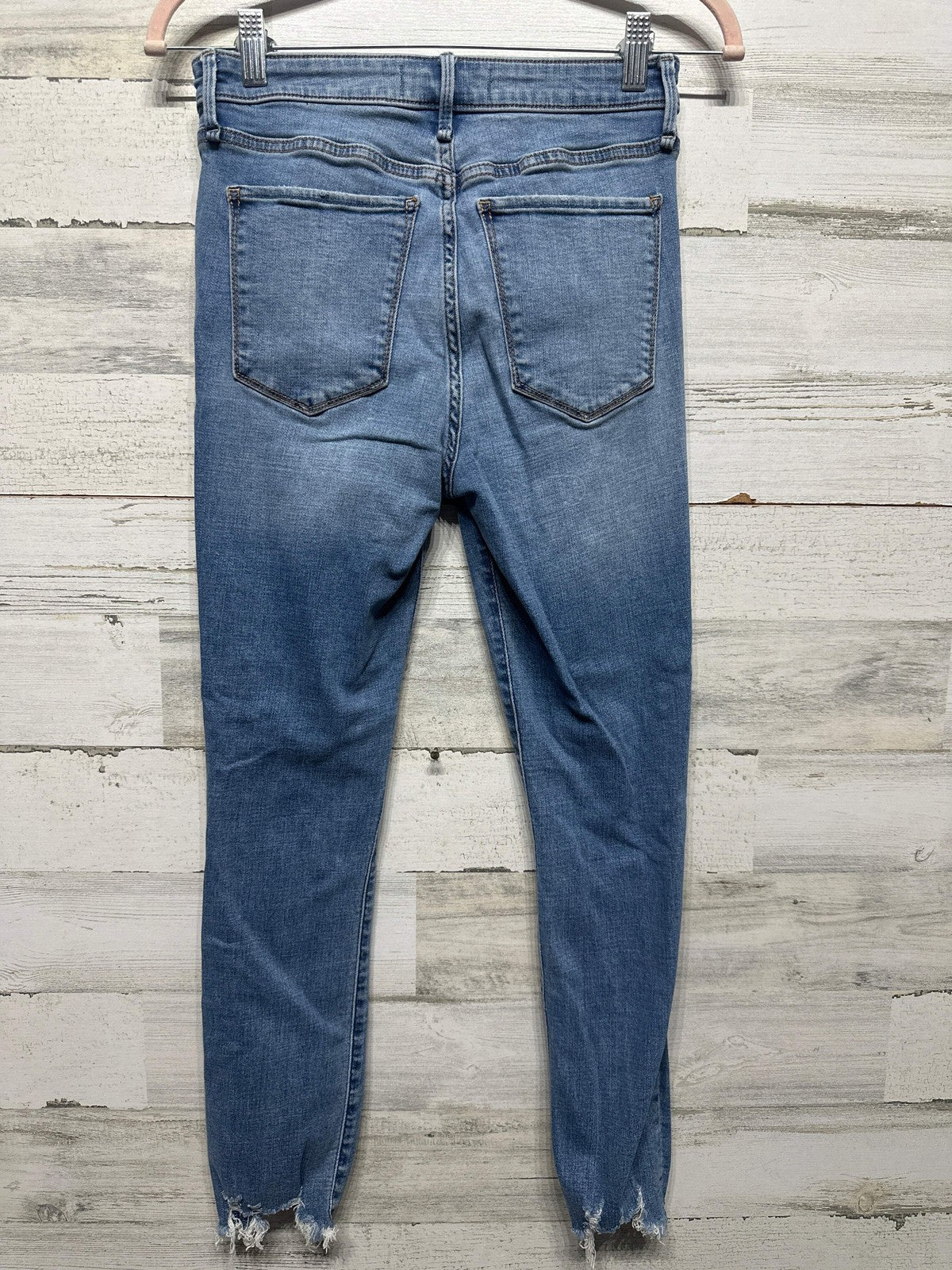 Abercrombie & Fitch High Rise Super Skinny Ankle Women 27 4R Blue Distressed2