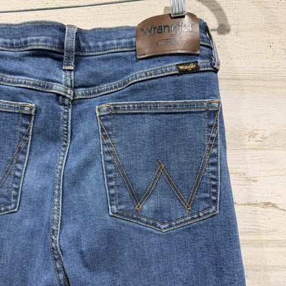 Wrangler Relaxed Boot Cut Jeans Men 30x30 Blue Denim Stretch Western Work GUC4
