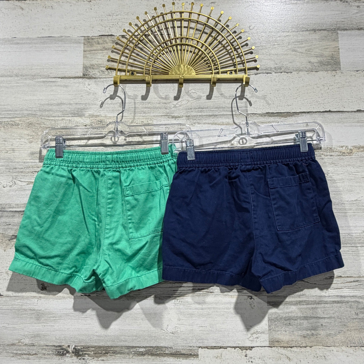 Crewcuts Re-imagined Chino Shorts Girls 10 Green Navy 100% Cotton Classic Bundle1
