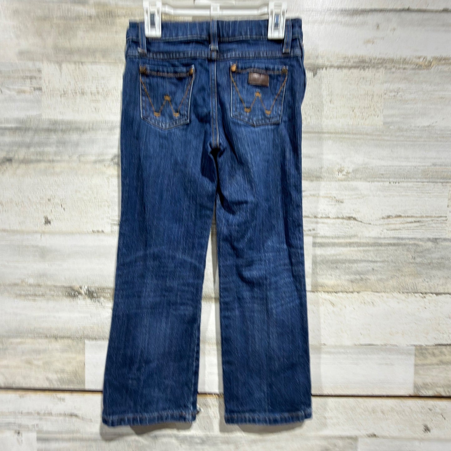 Wrangler Retro Jeans Boys Size 7 Regular Blue Relaxed Bootcut Western EUC2