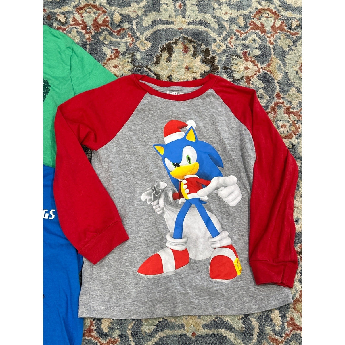 Sonic Cat & Jack Holiday Shirt Bundle Boys 6-7 Christmas Graphic2