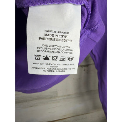 Nike Long Sleeve Tee Women Medium Purple Swoosh Loose Fit Athleisure EUC2