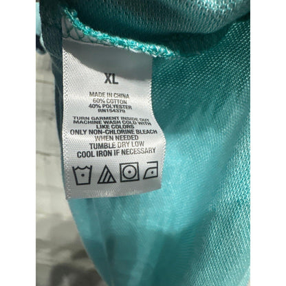 Aeropostale Polo Shirt Men XL Teal Blue Tipped Collar Short Sleeve3