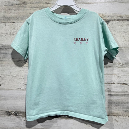 J. Bailey Graphic Tee Boys Size 6 Mint Green Baseball Milkshake Preppy EUC0