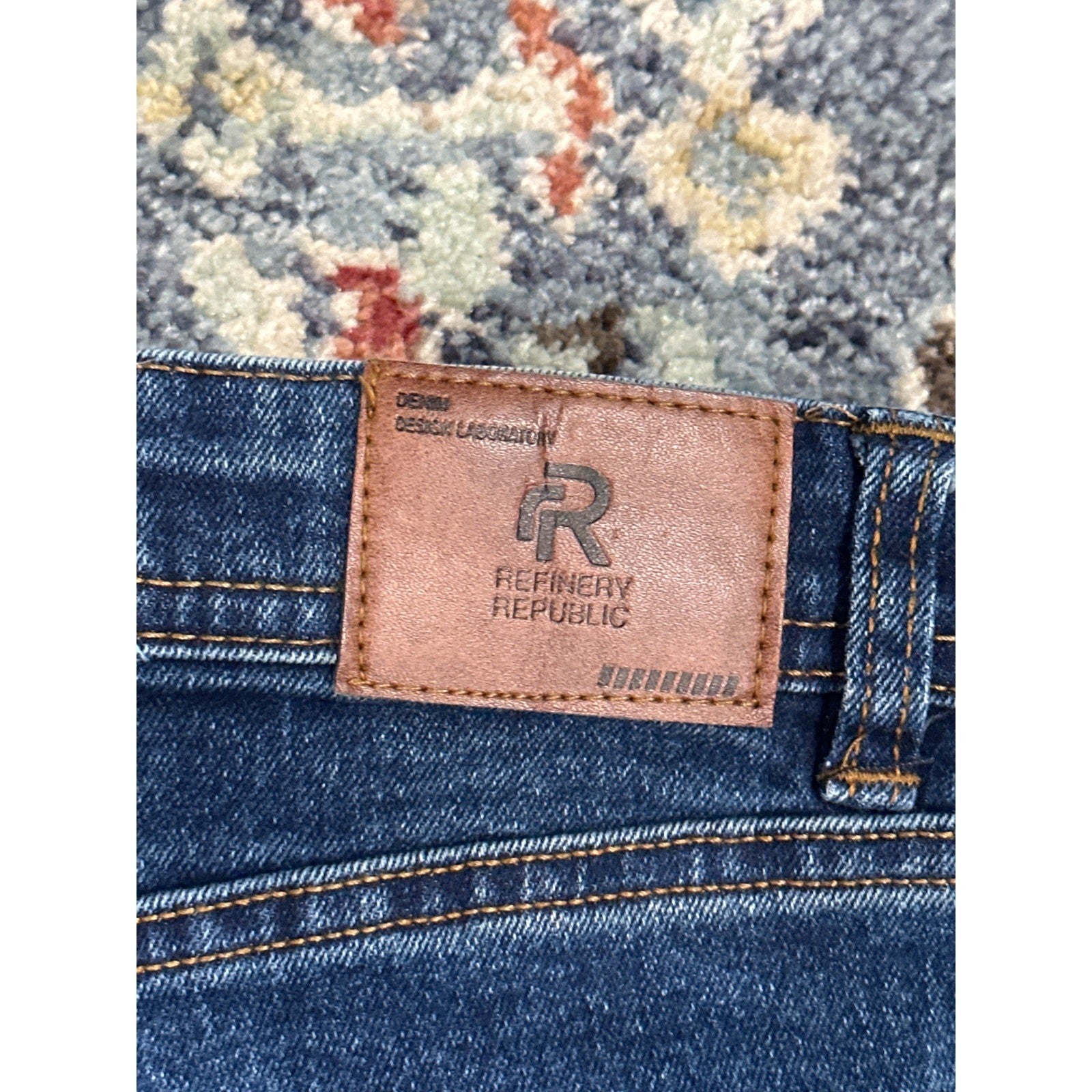 Refinery Republic Jeans Boys Size 6 Blue Adjustable Waist Straight Leg EUC4