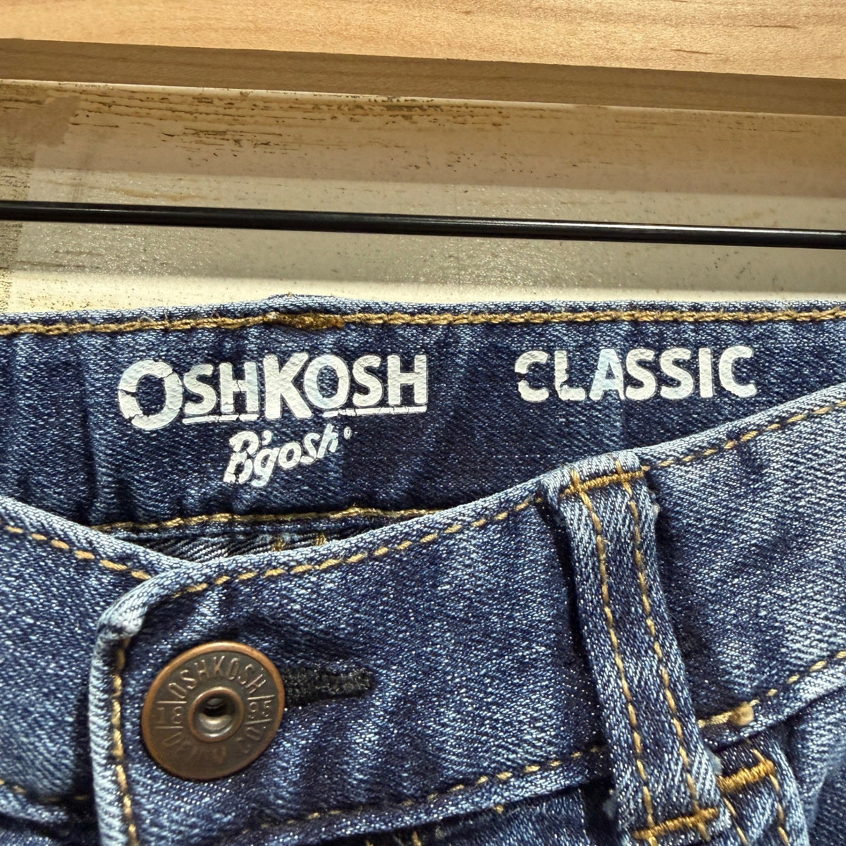 OshKosh B'gosh Classic Jeans Boys 8 Blue Cotton Blend Casual Denim EUC1