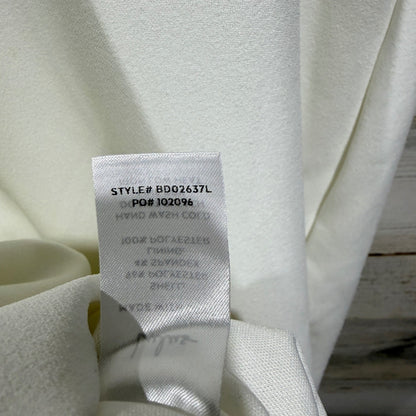 Lulus Mini Dress Women XL White Ruffle V Neck Cocktail Party Bridal NWT *Flawed7