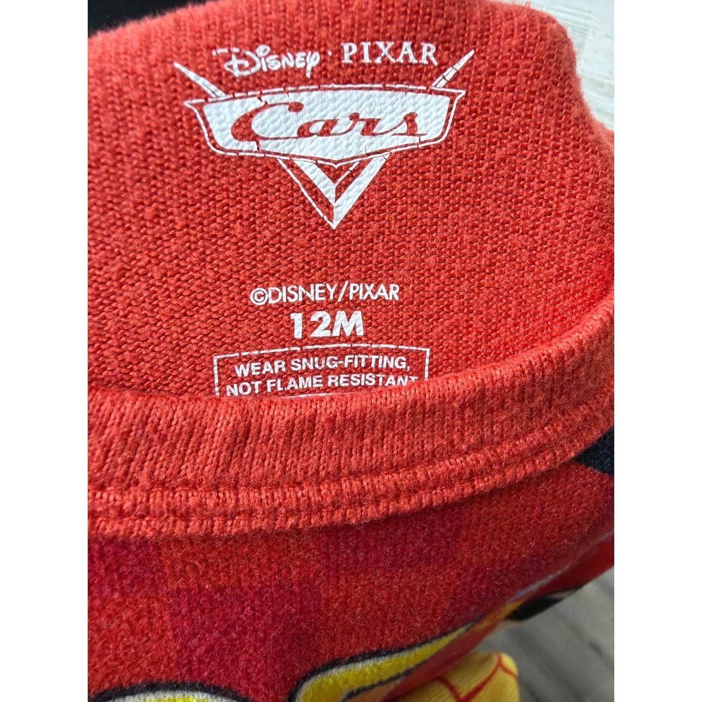 Disney Pixar Pajama Bundle Boys 12M Red Yellow Toy Story Cars Woody Lightning5
