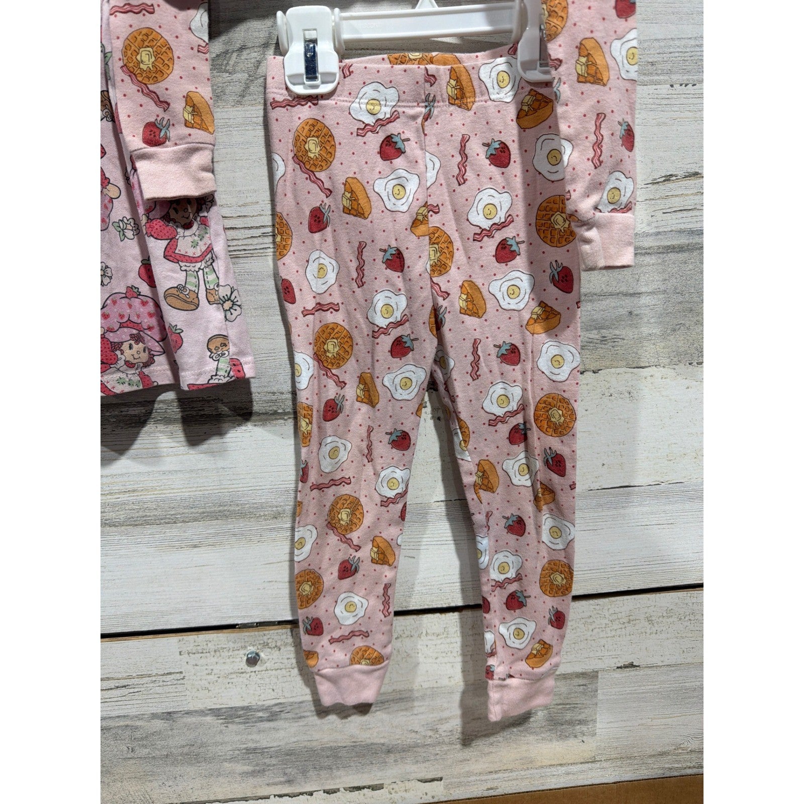 Strawberry Shortcake Cupcakes and Cashmere Girls 3T Pink Dress Pajama Lot EUC4