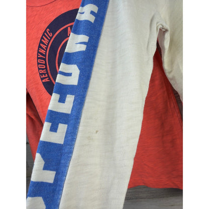 Crewcuts Graphic T-Shirt Boys 6 7 Orange White Racing Car Speedway *Flawed7