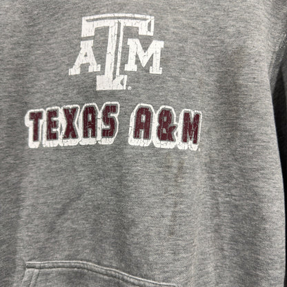 Rivalry Threads Texas A&M Hoodie Kids L 12/14 Gray Distressed Gameday *Flawed*1