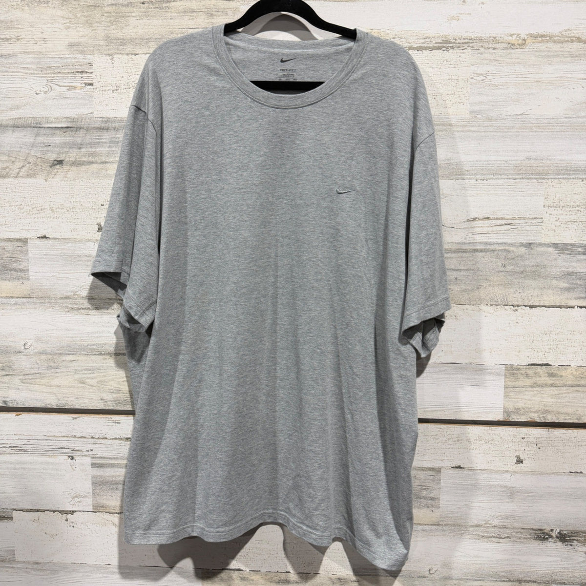 Nike Dri-Fit Tee T-Shirt Men 4XL-T Gray Cotton Poly Blend Sporty Athletic0