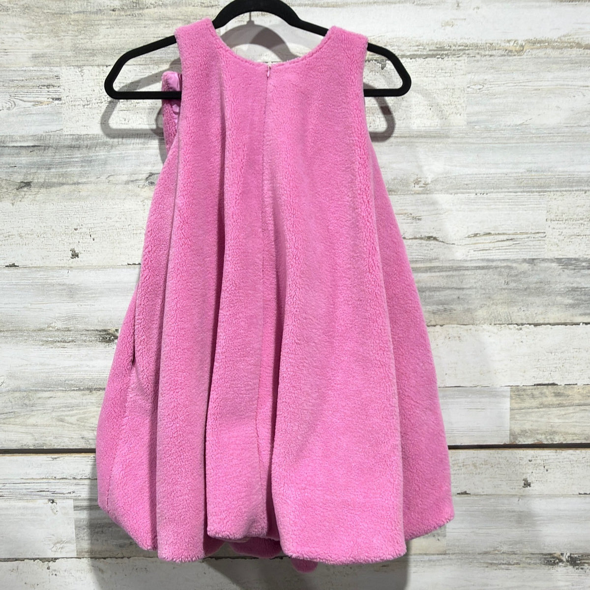 Lola and the Boys Teddy Fleece Dress Girls 12T Pink Big Bow Rhinestone NWT4