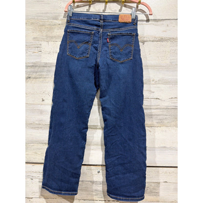 Levi's Wide Leg Jeans Girls 12 Blue Adjustable Waist Skater EUC2