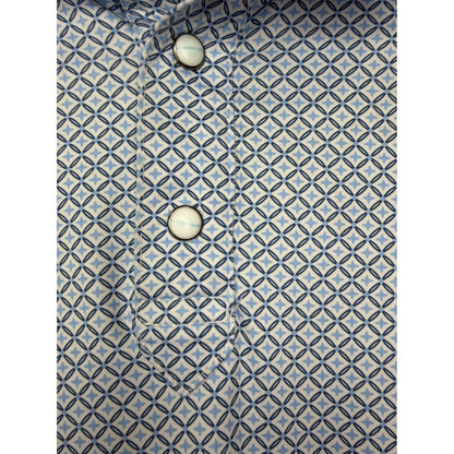 Rafter C Polo Shirt Men 3XL Blue Geometric Western Performance Golf EUC2