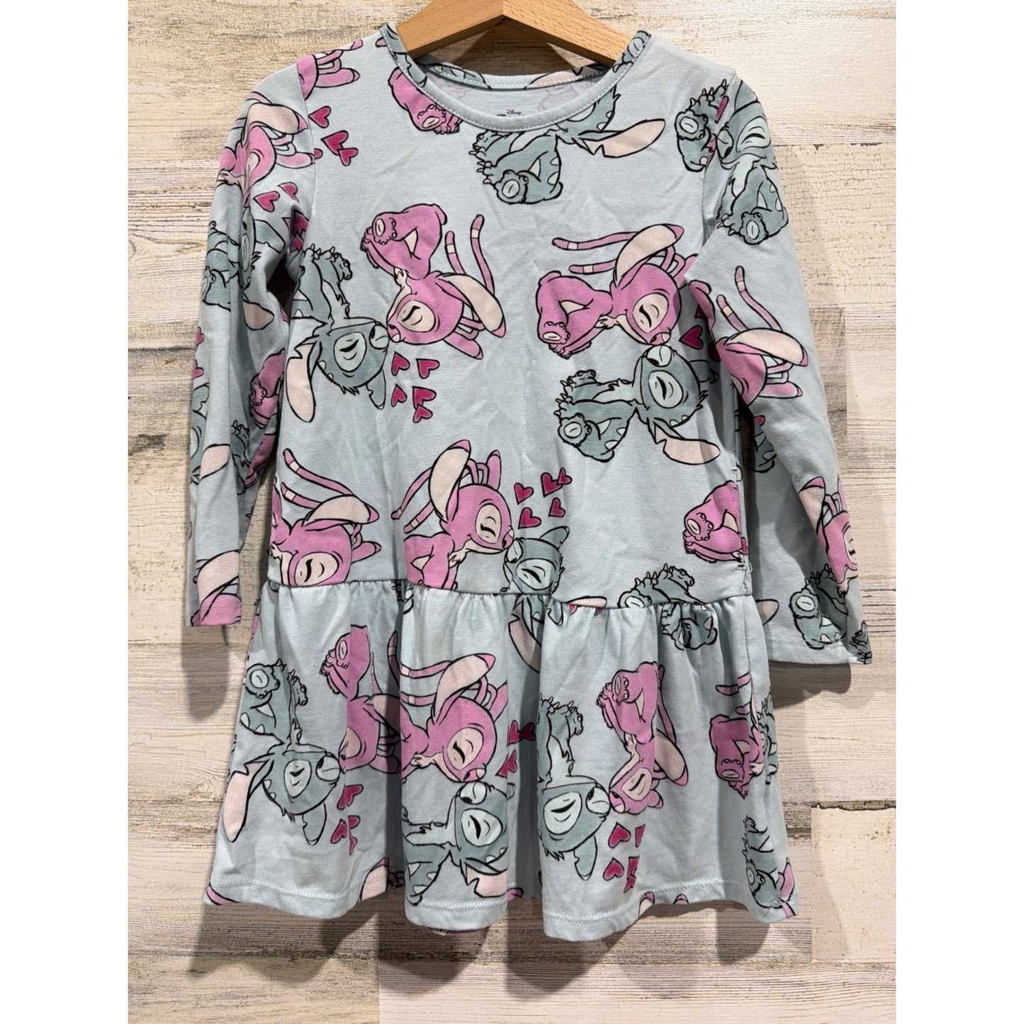 Disney Minnie Mouse Vest Dress Pants Girls 3T 4T Pink Blue Character EUC4