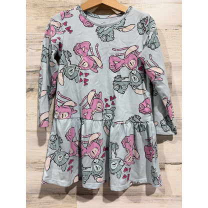 Disney Minnie Mouse Vest Dress Pants Girls 3T 4T Pink Blue Character EUC4