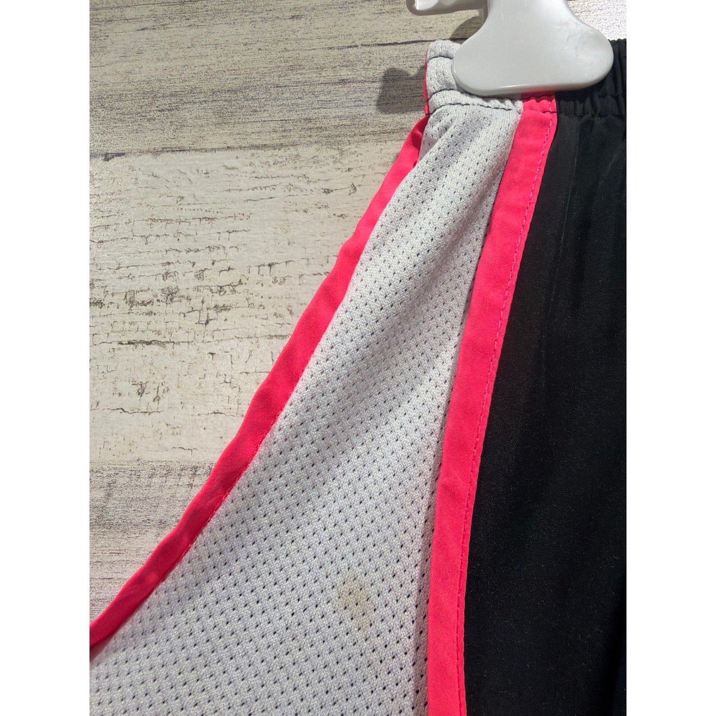 Nike Dri-FIT Shorts Girls Size 6 Black Pink Mesh Athletic Sporty *Flawed1