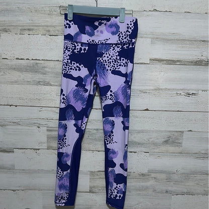 Under Armour Leggings Women XS Purple Abstract Camo High Rise Compression EUC1