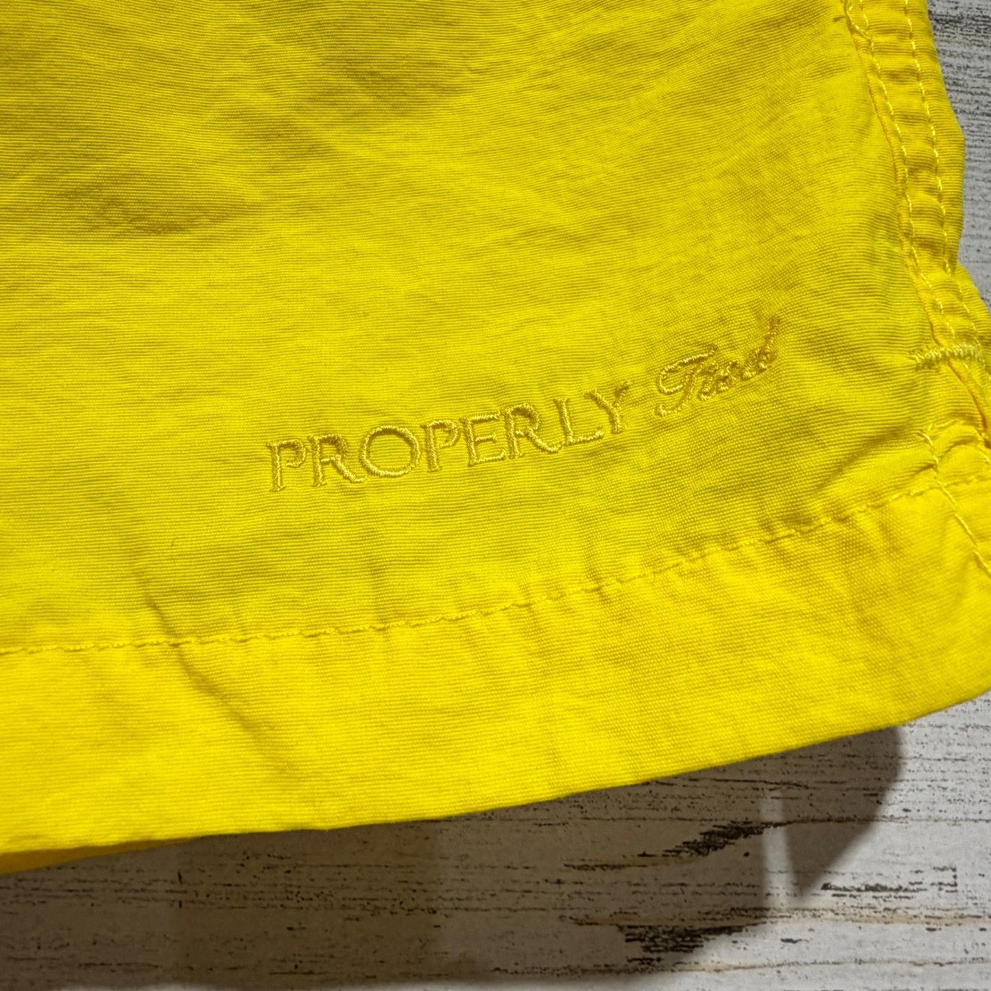 Properly Tied Suzy Short Girls YM Yellow Nylon Mesh Lined Preppy NWT1