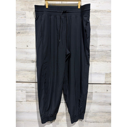 Abercrombie YPB Joggers Women XL Black High Rise Activewear EUC0