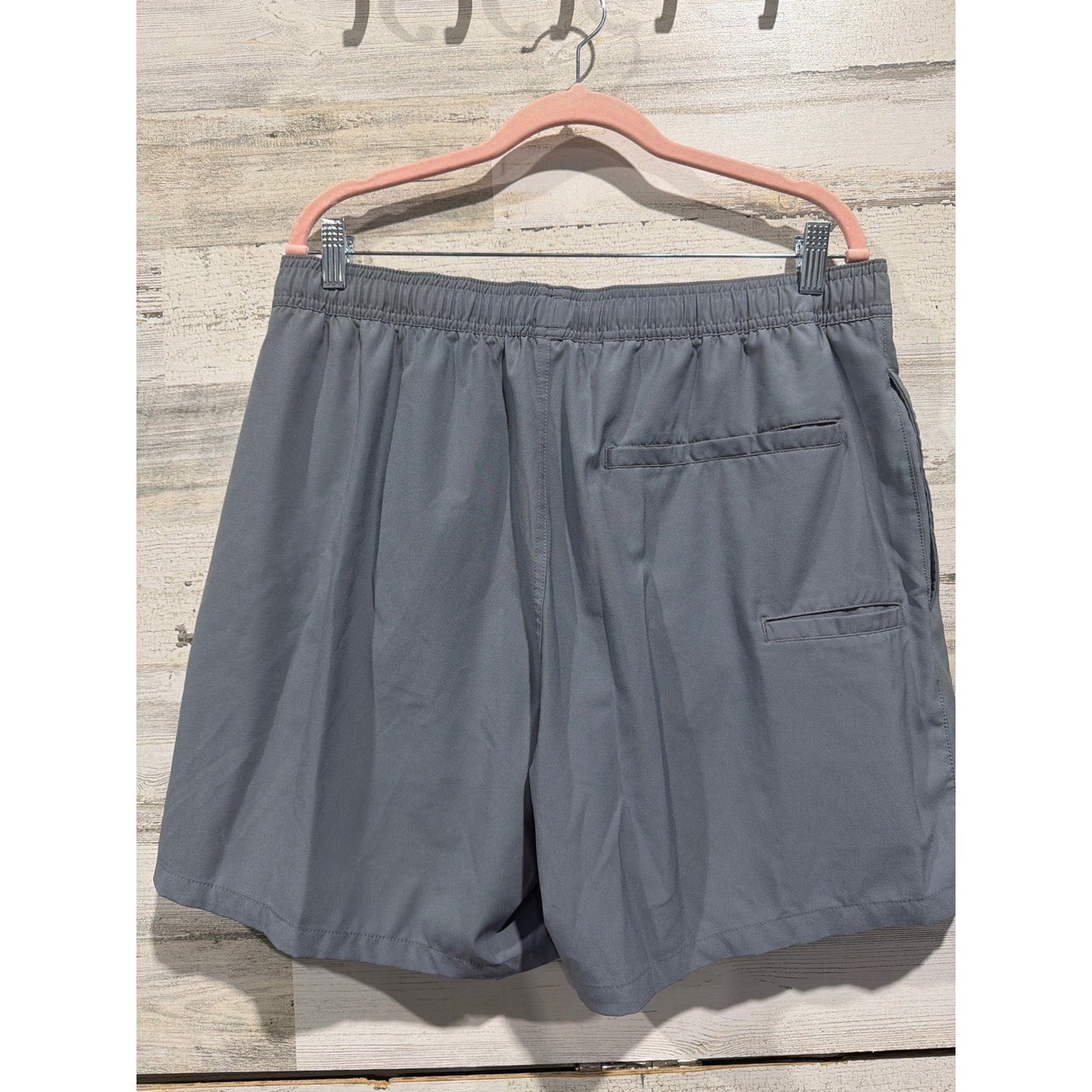 Huk Swim Trunks Men XL Gray Performance Fishing Board Shorts EUC3