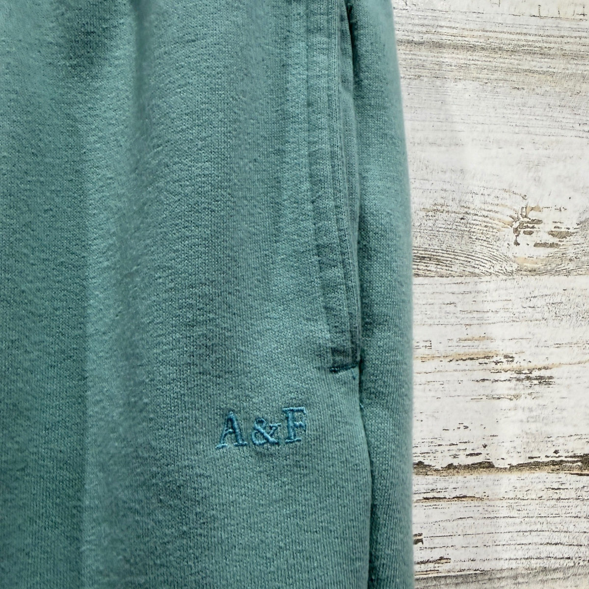 Abercrombie Kids A&F Essentials Joggers Girls 11/12 Green Cotton Blend Casual1