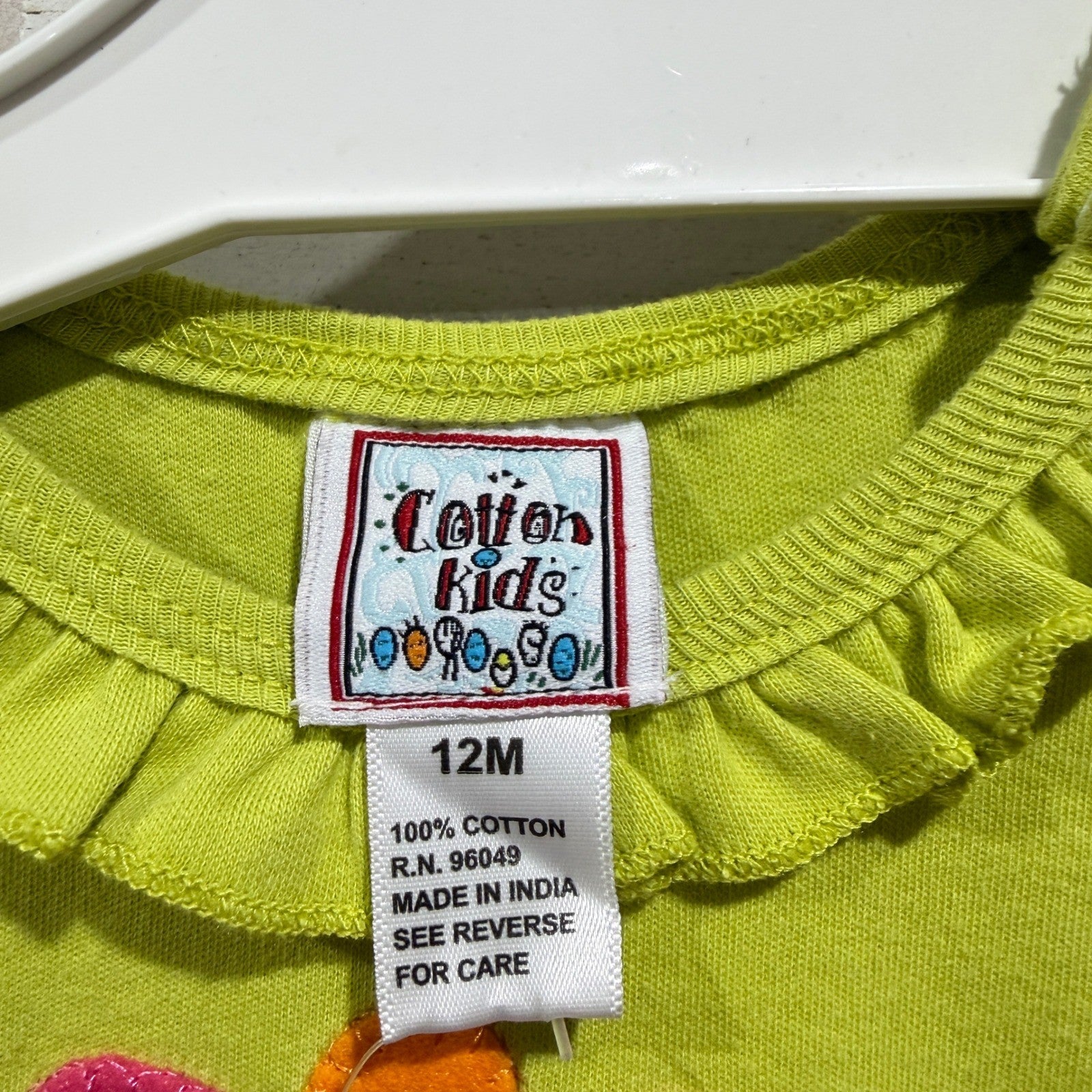 Cotton Kids Dress Girls 12M Multi-Color Turkey Thanksgiving Holiday NWT3