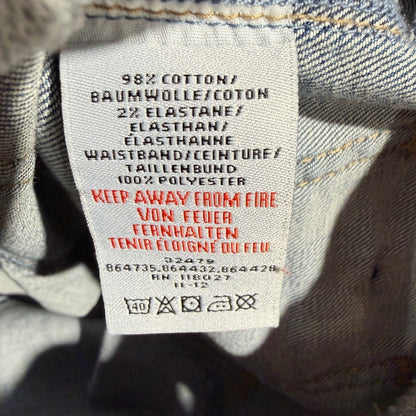 Mini Boden Denim Pants Kids 6Y Blue Striped Waist Casual Preppy EUC4