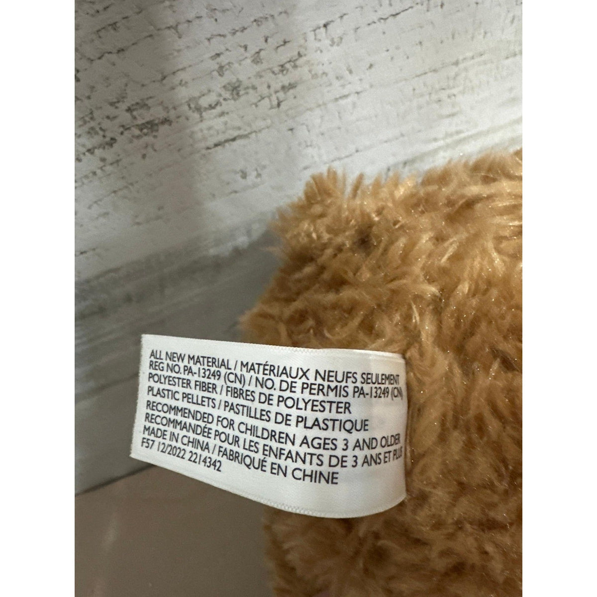 Animal Adventure Plush Dog Unisex OS Brown Shaggy Heart Nose EUC6
