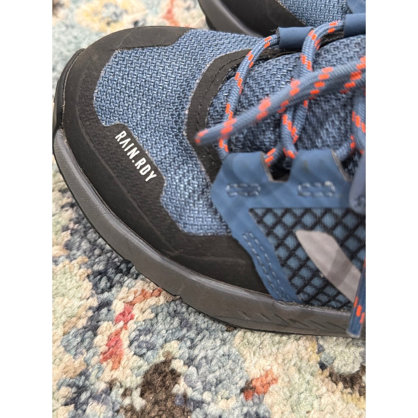 Adidas Terrex Hiking Shoes Boys 12 Blue Orange Rain.RDY Outdoors Nature8