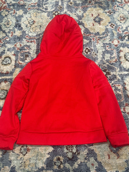 Nike Hoodie Kids 3T Red Dri-FIT Graphic Pullover Sweatshirt EUC2