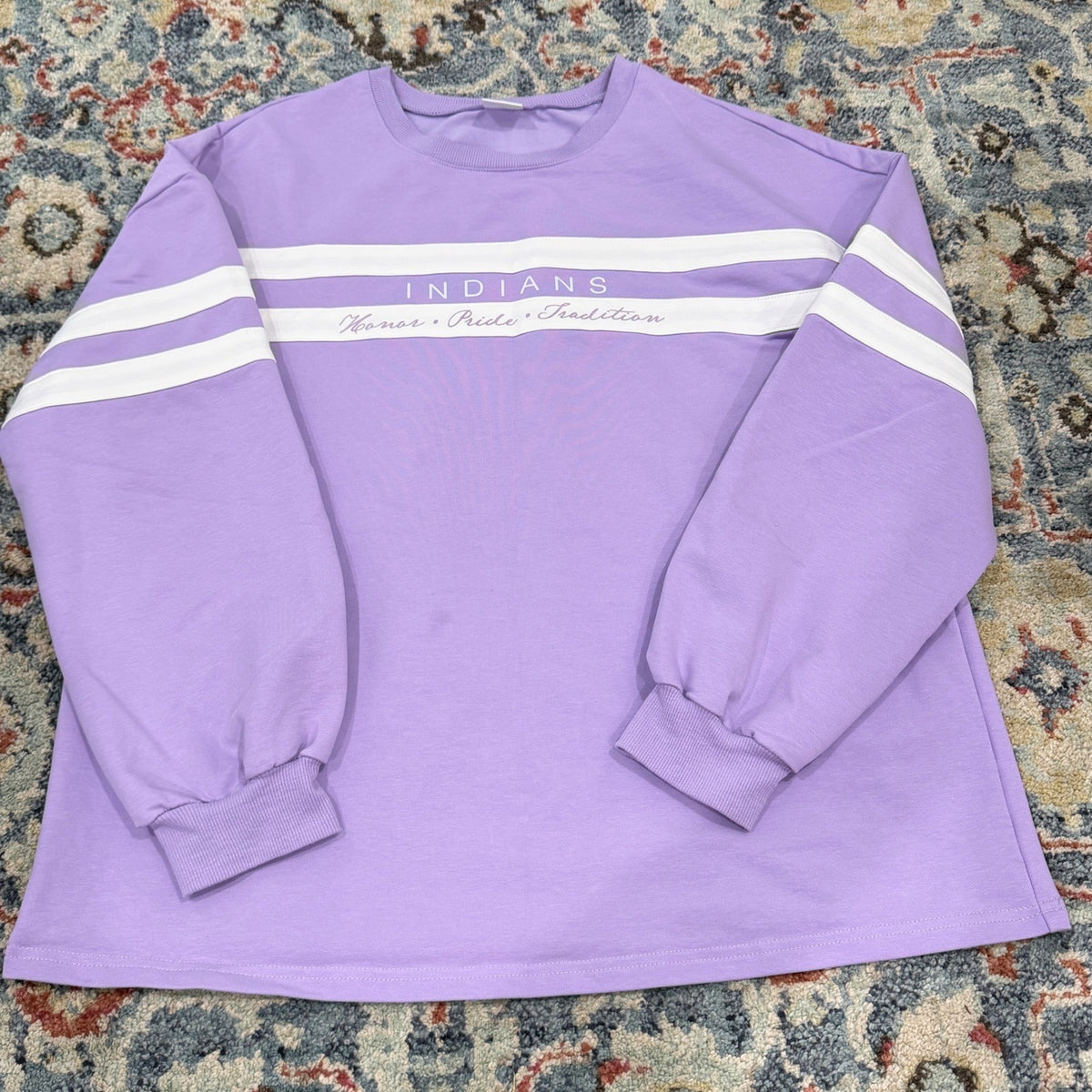 Wiholl Sweatshirt Women Medium Purple Port Neches Indians Varsity Gameday EUC1