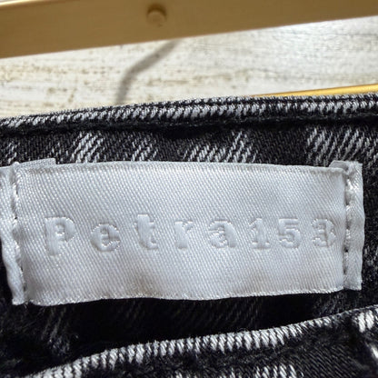 Petra 153 Distressed Mom Jeans Womens Size 5/26 Black Cotton Acid Wash Grunge2