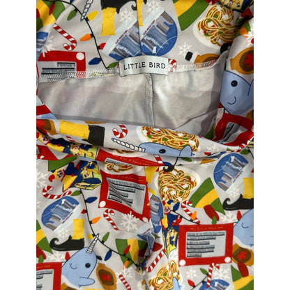 Little Bird Pajama Set Kids 9-10 Multicolor Elf Movie Graphic Print EUC5