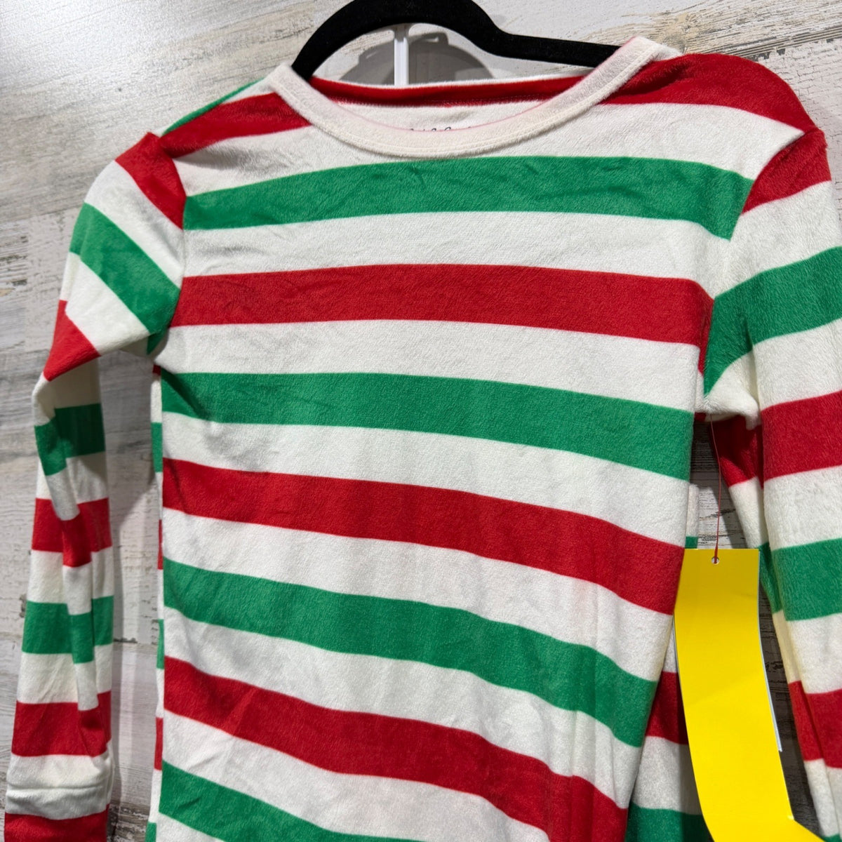 Cat & Jack Holiday Stripe Pajama Set Kids 10 Red Green Fleece Christmas NWT1