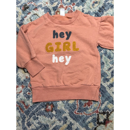 Zara H&M Long Sleeve Tops Bundle Girls 18M Peach Black Cream Graphic Ribbed4