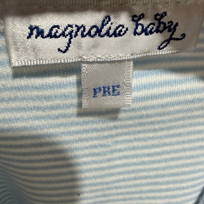 Magnolia Baby Striped Footie Pajamas Boys Pre Blue Pima Cotton Classic Flawed*3