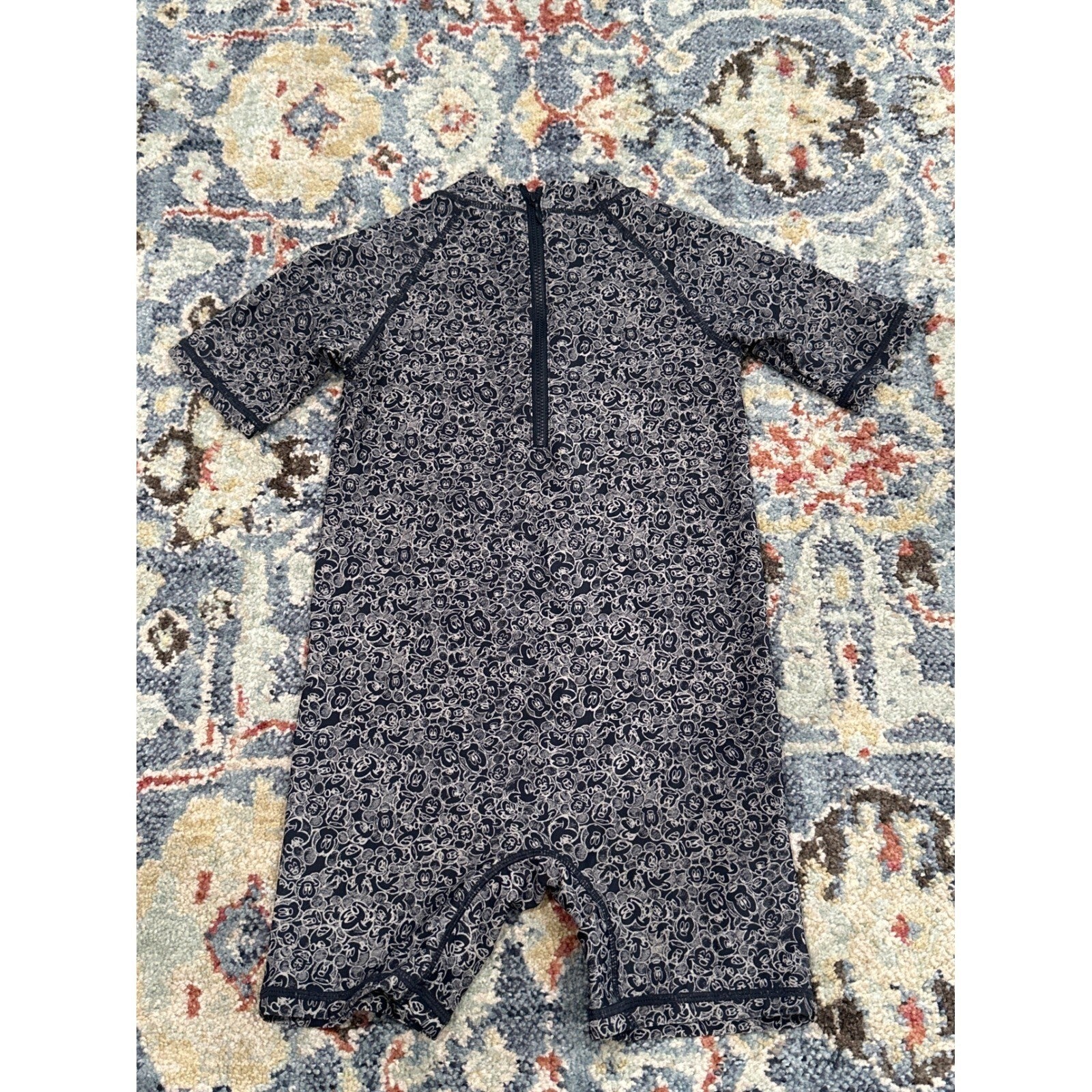 Disney Wheat Swimsuit Kids Size 6 Navy Mickey Mouse Rash Guard NWT2