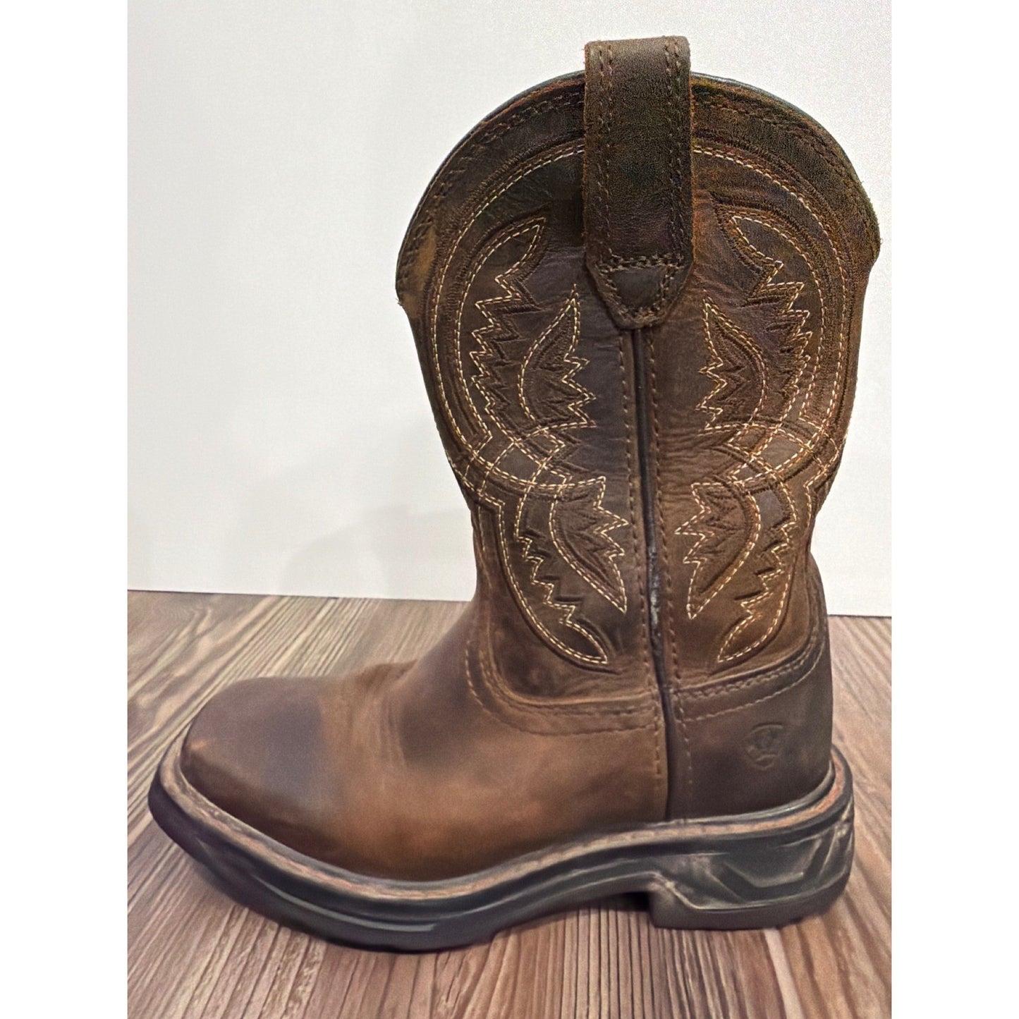 Ariat Western Boots Boys 11 Brown Leather 10042412 Cowboy GUC*Flaws12