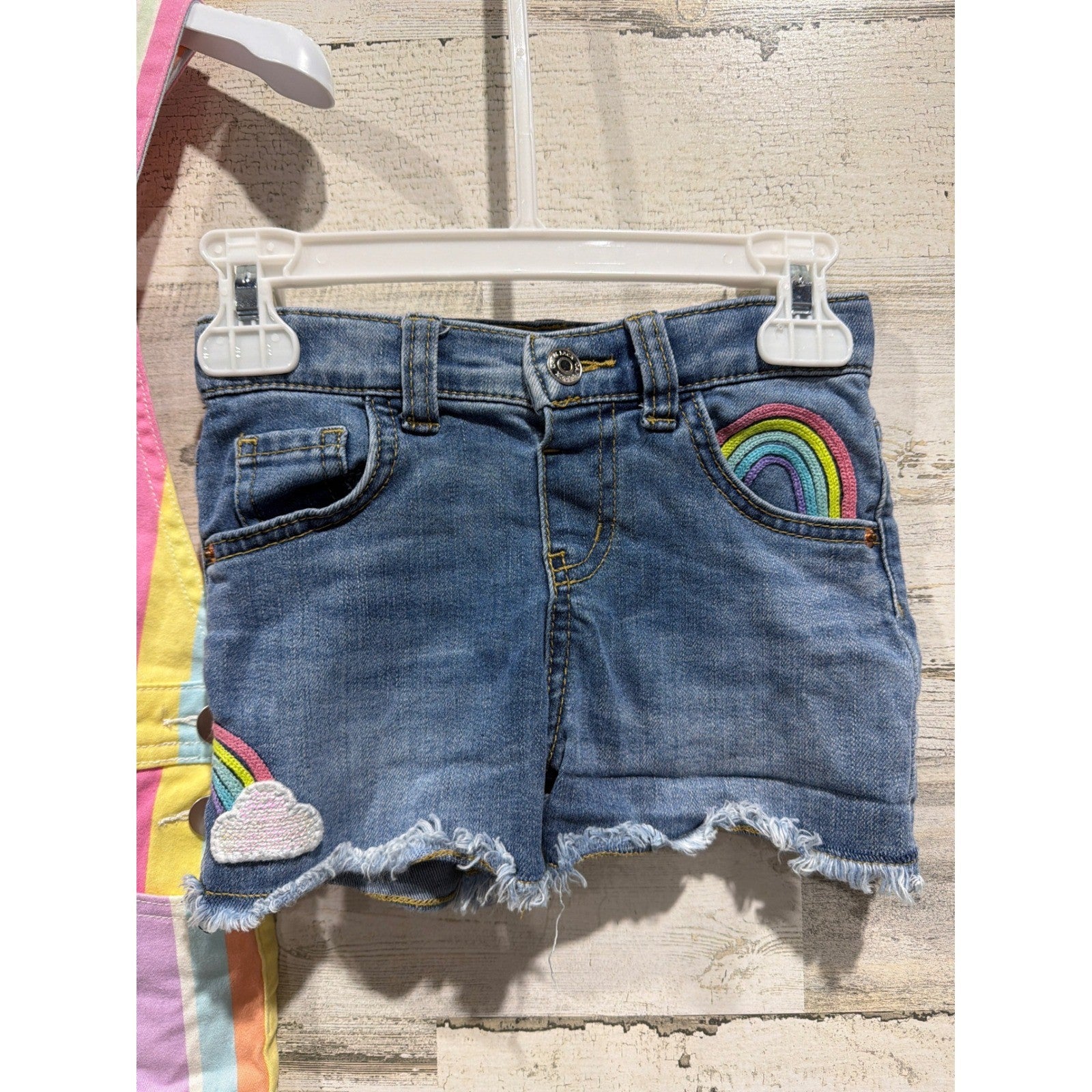 Cat & Jack Jumping Beans Girls 5T Color Summer Shorts Tank Overalls3