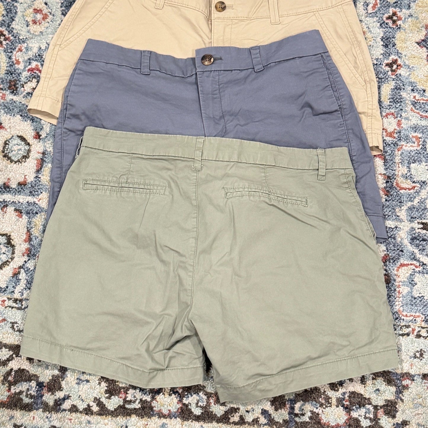 Old Navy Chino Shorts Women Size 8 Multi Color Bundle Preppy Casual3