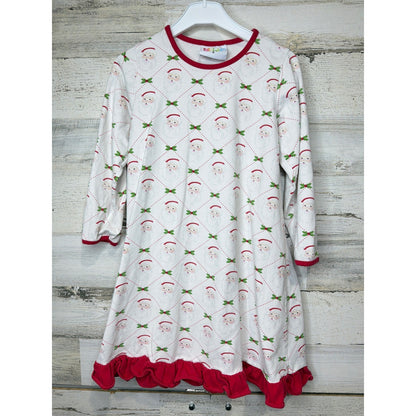 Jellybean Nightgown Girls Size 5 White Santa Claus Ruffle Holiday Christmas0